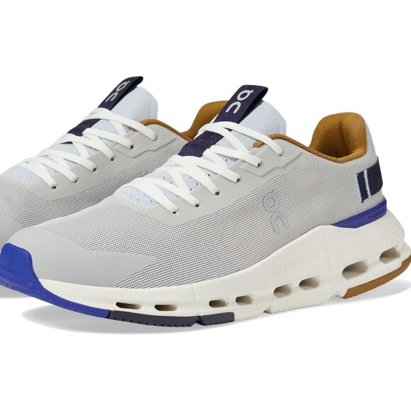 ON CLOUD WOMEN'S CLOUDNOVA FOAM RUNNING ATHLETIC SNEAKERS SILVER/HEATHER NEW - Picture 1 of 8
